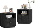 Fluted Nightstands Set of 2 by HOMTHING