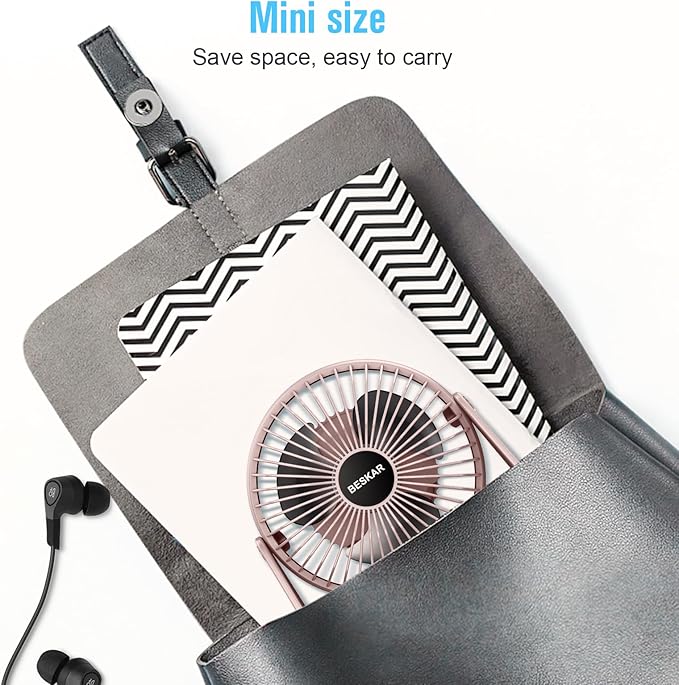 BESKAR USB Small Desk Fan, Portable Fans - Image 7