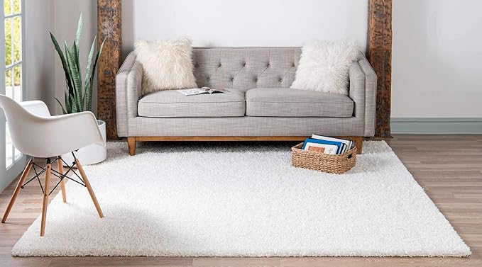 Unique Loom Solid Shag Collection Area Rug - Image 3
