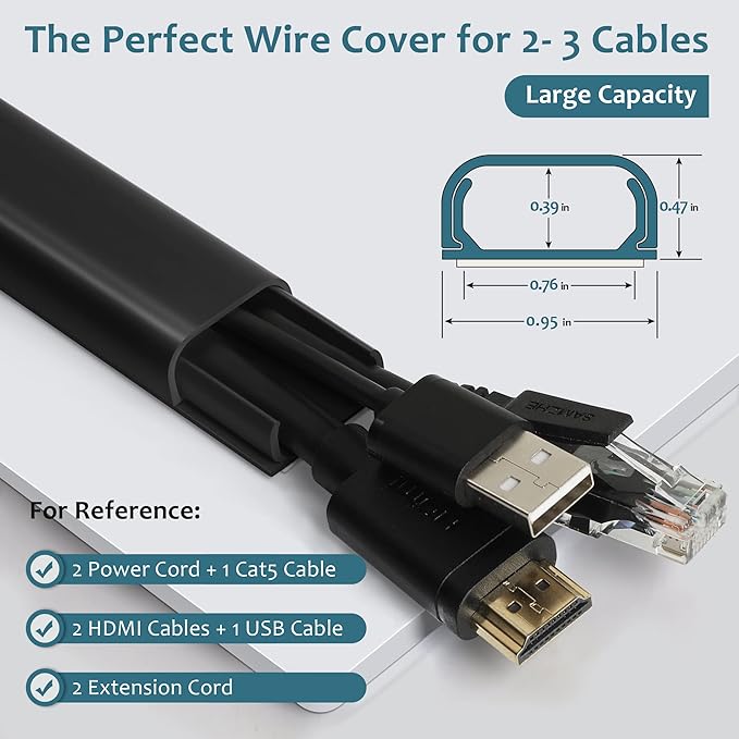 Cable Hider Raceway Kit, 68in Wire Hiders - Image 2