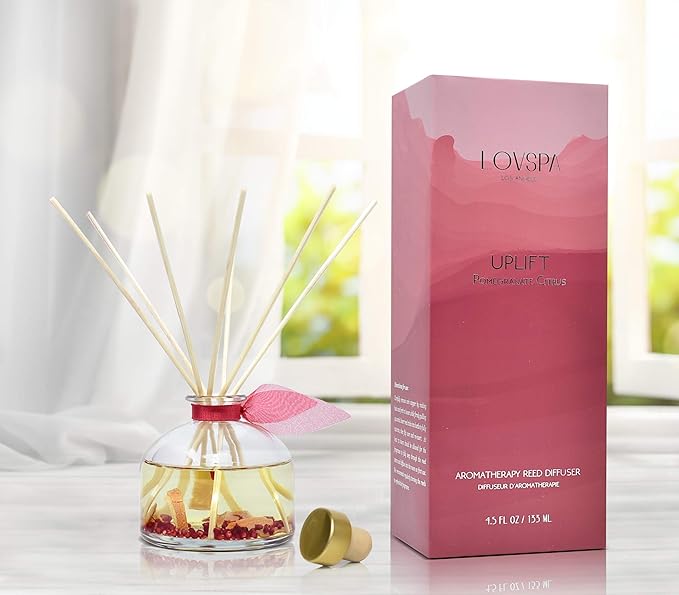 LOVSPA Reed Diffuser Set, Uplift Pomegranate Citrus Scented Oil Diffuser - Image 6
