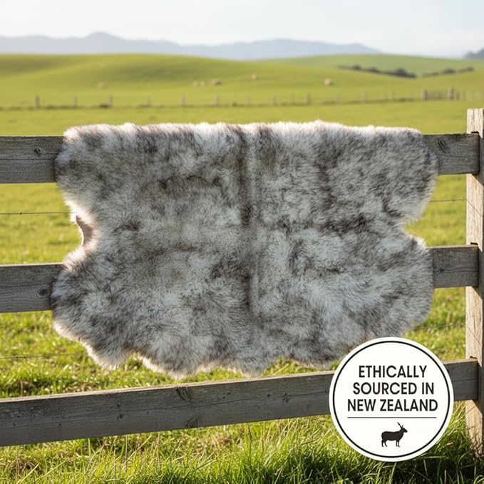 Super Area Rugs Premium Genuine Sheepskin Rug 4' x 6' Long Fur Soft & Natural - Image 8