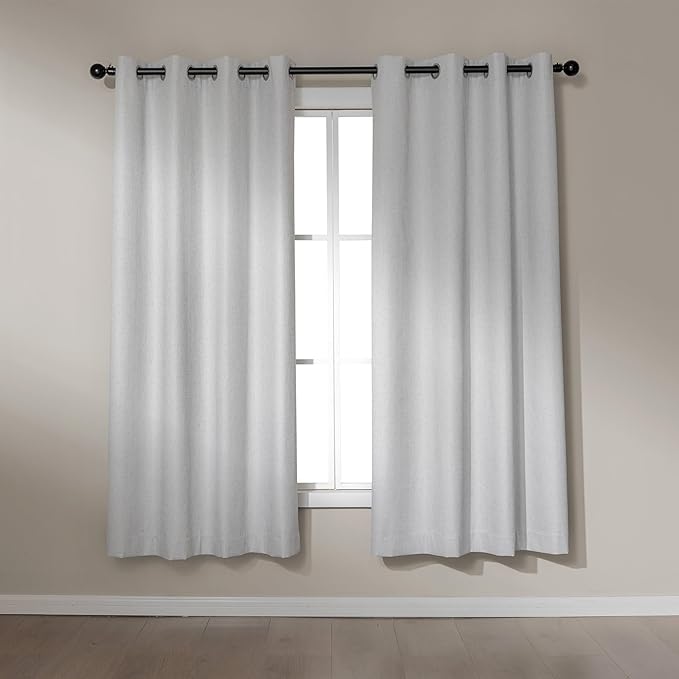 Amazon Basics Faux Linen Blackout Curtains by AmazonBasics