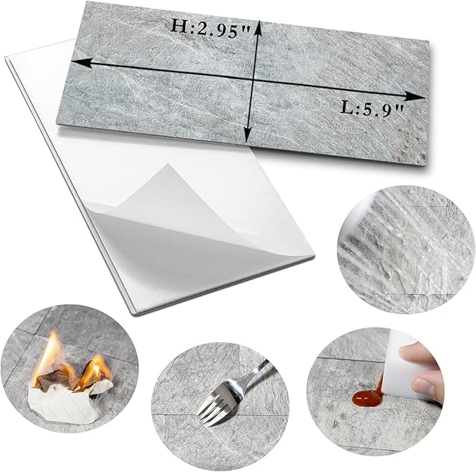 AULIGET 4 Pieces Mountain Rock Peel and Stick Backsplash Wall Tile, 4 Pieces - Image 5