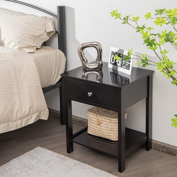 Giantex Nightstand, Wood End Table - Image 8