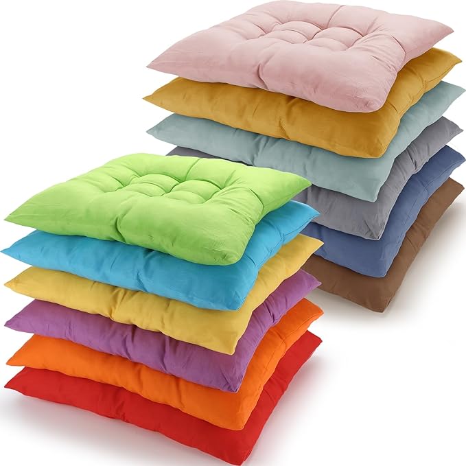 Geetery 12 Pcs Floor Pillows for Classroom Bulk Square Seating Cushions for by Geetery