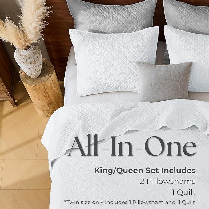 Cali King Quilt Set with Shams Lightweight Quilted Bedspread Coverlet Thin - Image 8