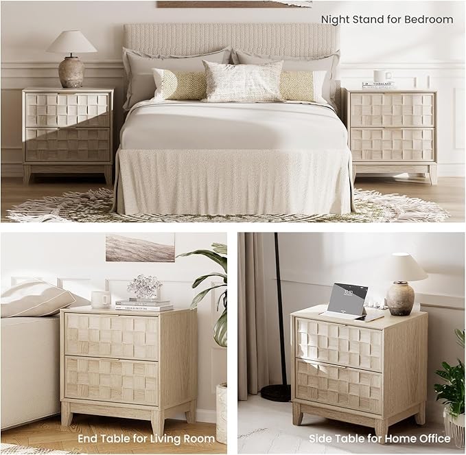 COLAMY Night Stand Set of 2, Nightstand - Image 8