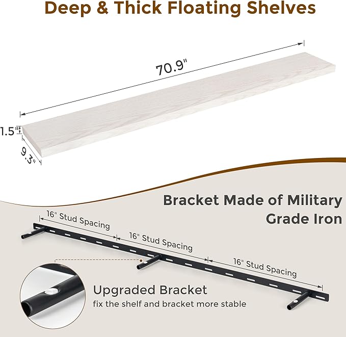 Fun Memories 72 Inch Floating Shelves - Image 3