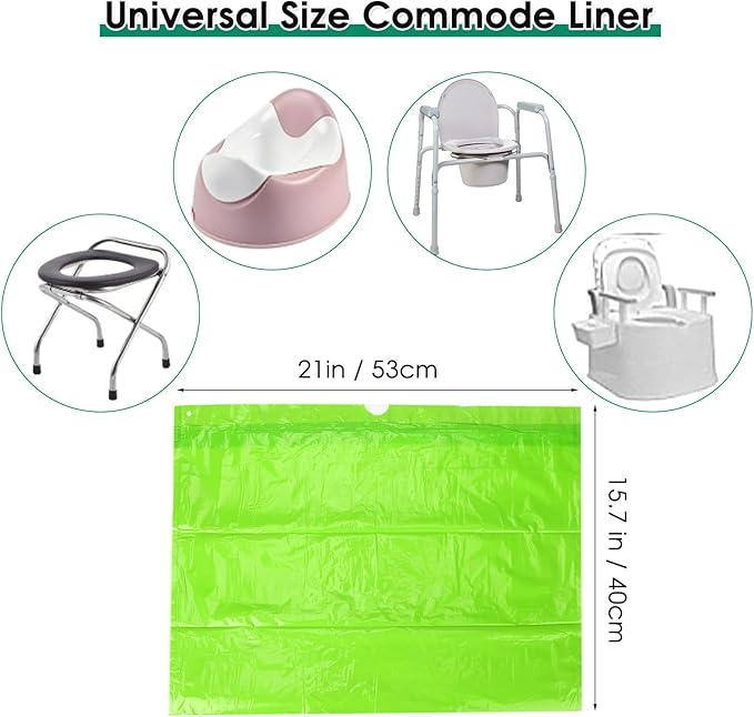 BOOWOO Bedside Commode Liners, 100 Leakproof Toilet Liners - Image 5