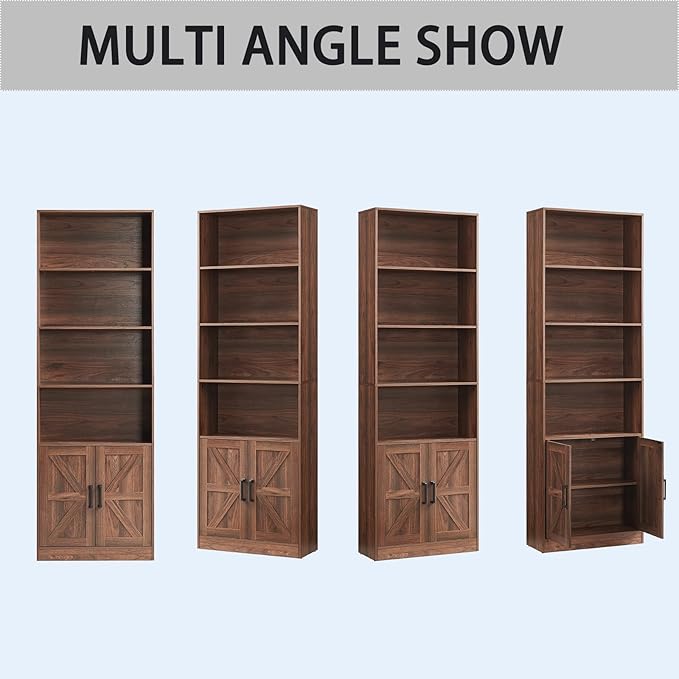 RWYHG 70in Tall Bookshelf 6 Tier Bookcase - Image 8