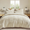 RECYCO Luxury Velvet Quilt Set King Size Bedding Sets, Ultra Soft Velvet by RECYCOHOMECOLLECTION