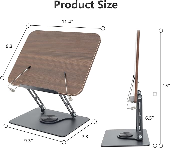 Book Stand for Reading, Lightweight Foldable Cookbook Stand for Kitchen - Image 2
