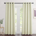 NICETOWN Room Darkening Beige Curtains 84 inches Long, Grommet Room Darkening by NICETOWN