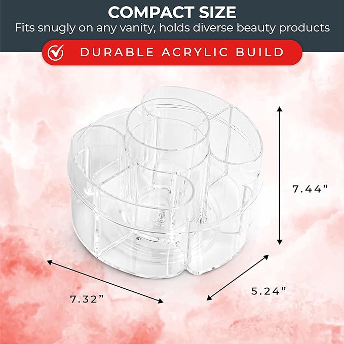 Masirs Small Rotating Makeup Organizer - Image 3