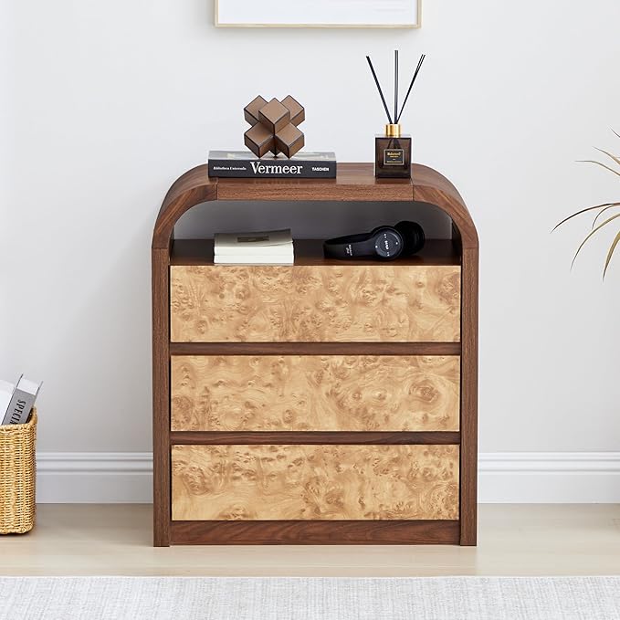 3 Drawer Dresser for Bedroom, Modern Chest of Drawers - Image 3