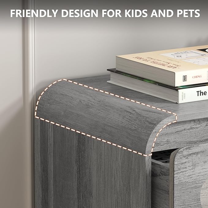 Dresser for Bedroom with 6 Drawers, Wood Closet Clothes Storage Dressers - Image 5
