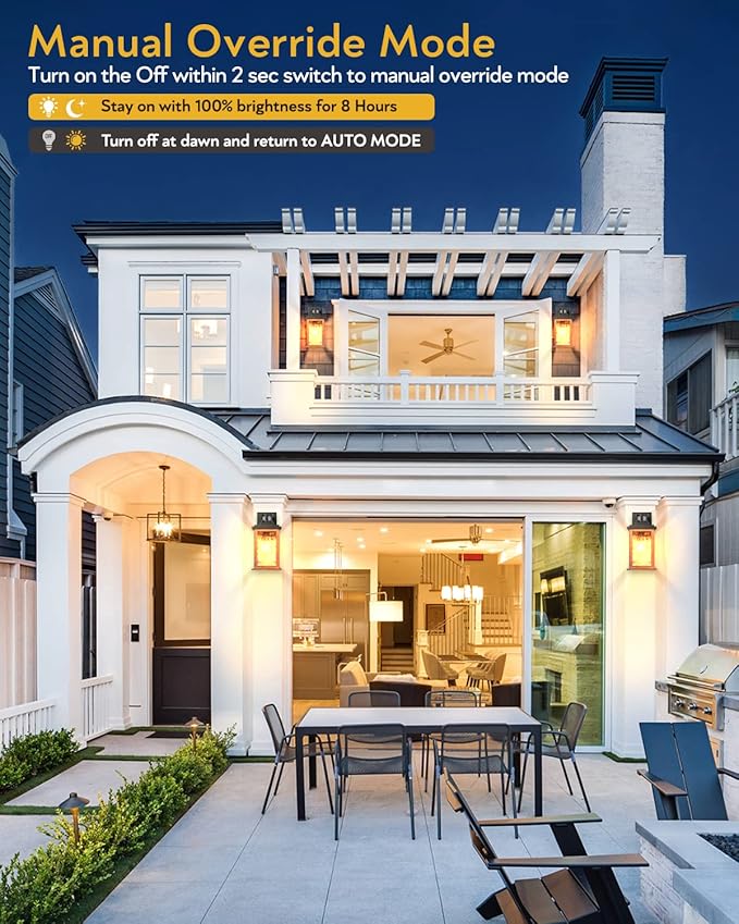 VIANIS 2 Packs Dusk to Dawn Outdoor Lighting - Image 4
