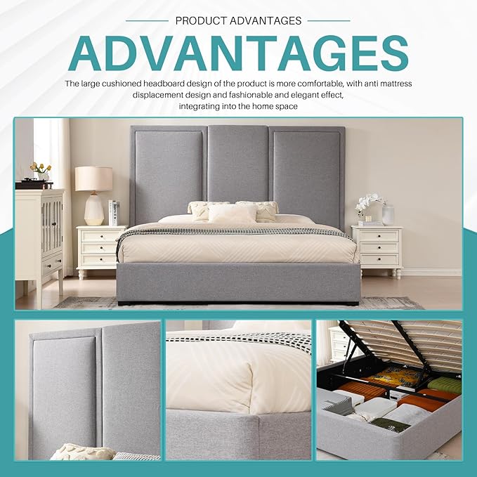 YUHUASHI King Size Bed Frame - Image 6