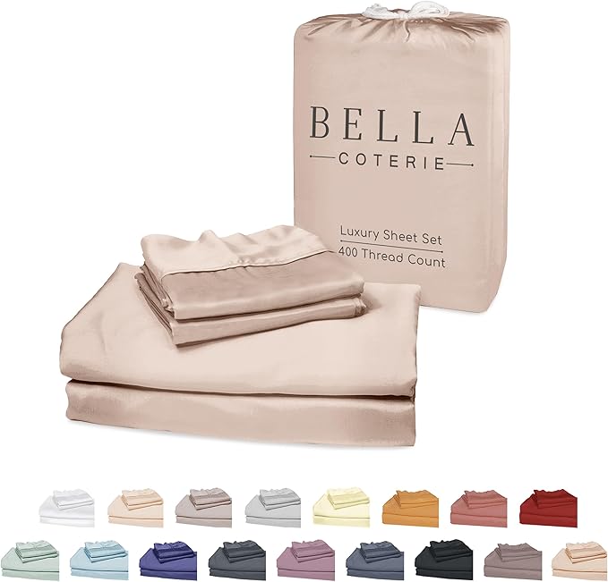 Bella Coterie Luxury Bamboo Viscose 34” Split Top King Size Sheet Set | 1 by BC