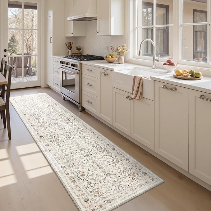 MontVoo-Vintage 2x10 Runner Rug-Soft Beige Washable Runners - Image 6