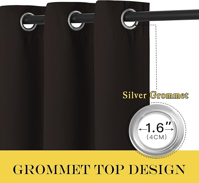 NICETOWN Blackout Curtains for Sliding Glass Door Room Divider Noise Reduce - Image 6