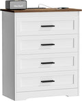 Farmhouse 4 Drawers Dresser for Bedroom Rustic Chest of Drawers by Unknown