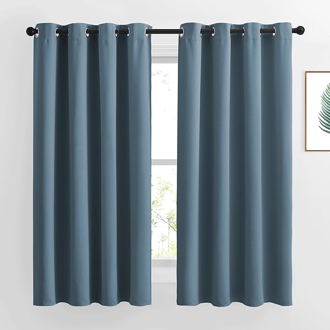 NICETOWN Smoky Blue Curtains for Girls Room by NICETOWN