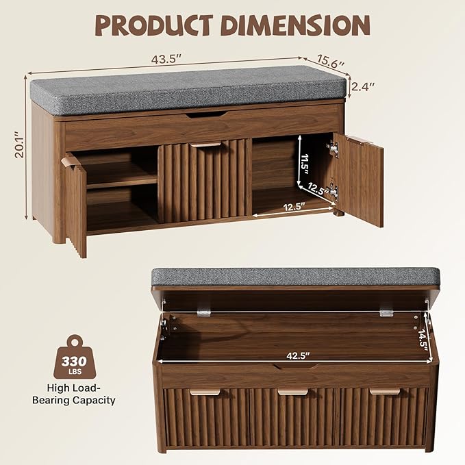 Shoe Bench with Storage - Image 2