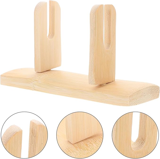 IMIKEYA Wood Folding Fans Stand Japanese Fan Holders Folding Handy Fans Display - Image 3