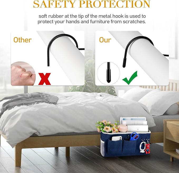 Ozzptuu Bedside Storage Caddy/Bedside Hanging Storage Bag - Image 6