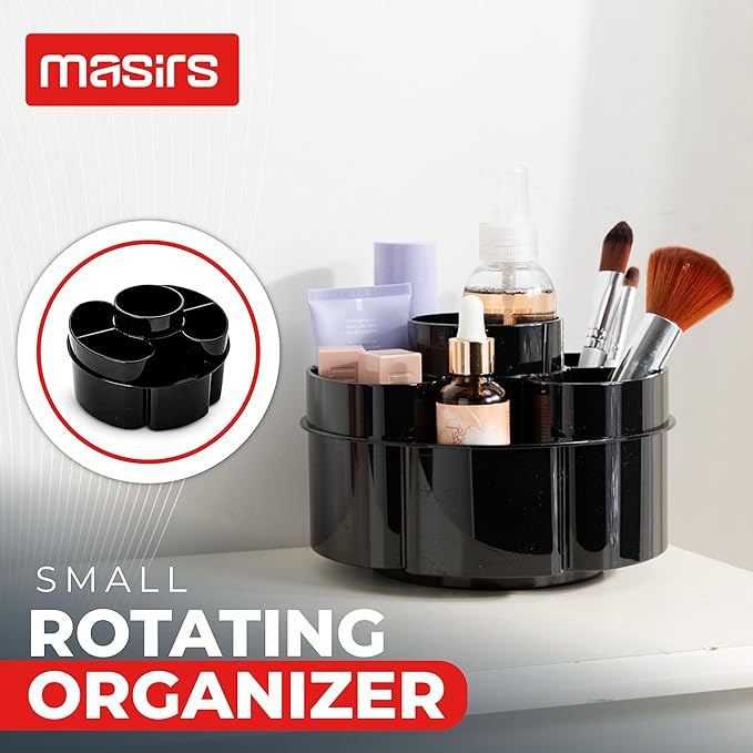 Masirs Small Rotating Makeup Organizer - Image 2