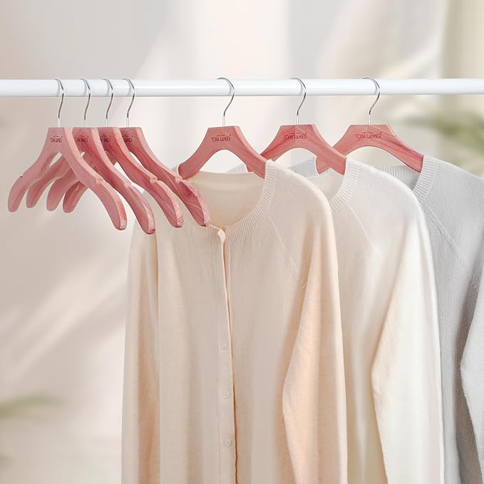 TOPIA HANGER Red Cedar Coat Hangers 24 Pack, Premium Wood Suit Sweater No - Image 2
