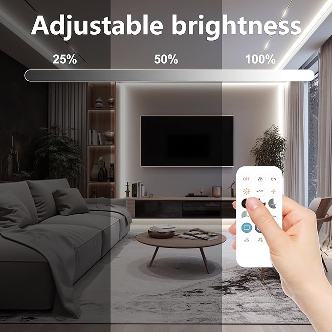 COB LED Strip Light 6000K, 24ft Dimmable White LED Strip Light, DC24V Tape Light - Image 3