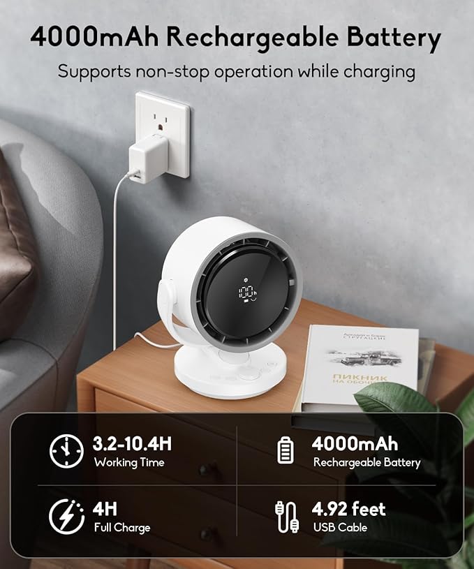 let'me Table Fan, 100-Speed Desk Fan - Image 6