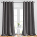 NICETOWN Grey Bedroom Blackout 90 inch Curtains by NICETOWN