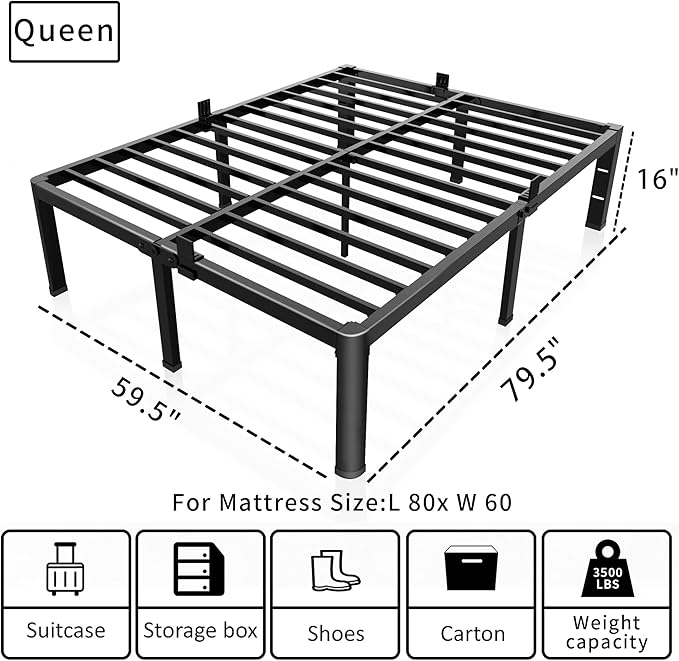 ROIL 16 Inch Queen Bed Frame - Image 2