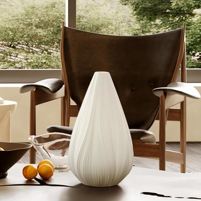 RONDURE 12.5" Modern Ceramic Table Lamp, Fully Dimmable Modern Bedside Lamps - Image 4