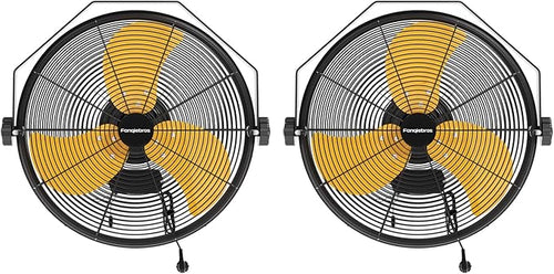 2PCS 2600 CFM 14 inch Outdoor High Velocity Wall Mounted Fan, 3-Speed Metal Fans by Fanqiebros
