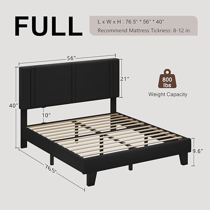 Upholstered Full Size Bed Frame - Image 2