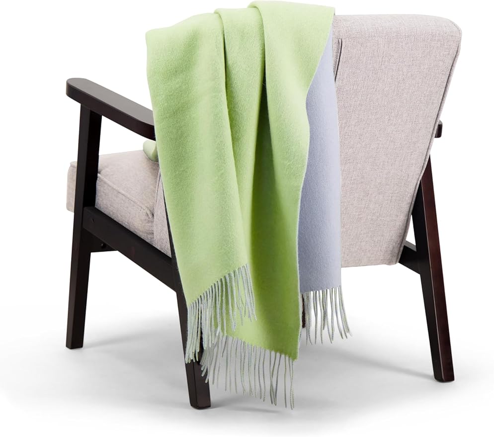 Alashan Cashmere Blend Double Faced Throw-Super Soft and Luxe Fabric- Perfect - Image 3