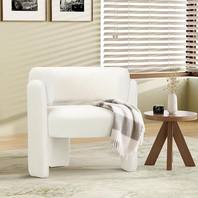 COLAMY Modern Accent Chair, Velvet Accent Chairs, Upholstered Barrel Chairs by COLAMYHOME