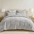 RECYCO Luxury Velvet Quilt Set Full Queen Size Bedding Sets, Ultra Soft Velvet by RECYCOHOMECOLLECTION