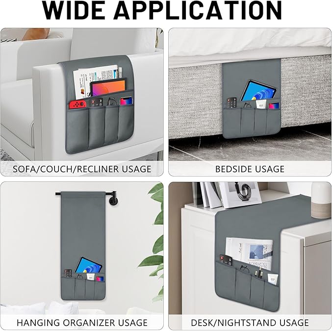 WETRBWEH TV Remote Control Holder Couch Caddy, Non-slip Bedside Caddy Organizer - Image 3