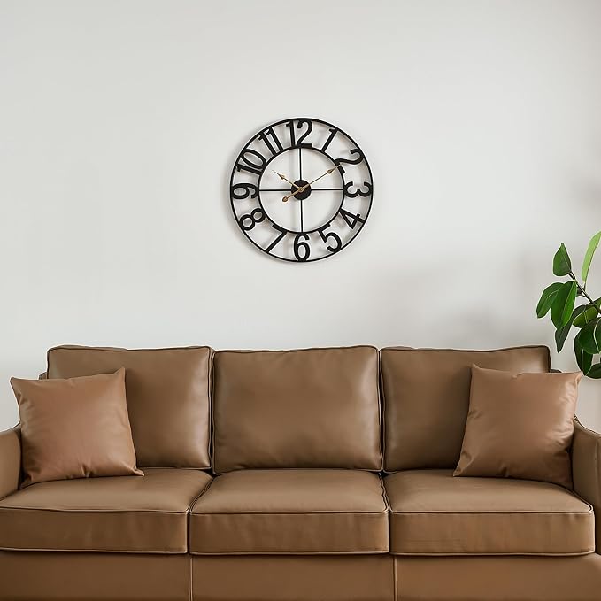 Alarmore Wall Clock, 14 in Small Wall Clocks Battery Operated, Vintage Retro - Image 4