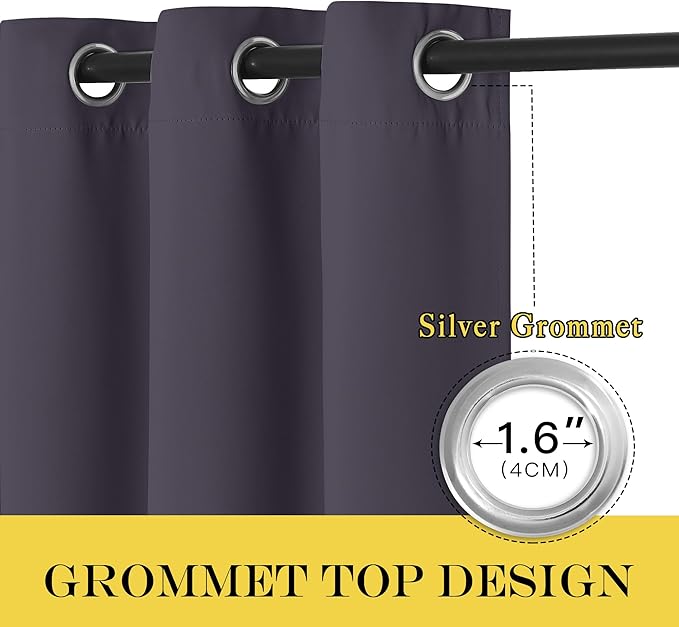 NICETOWN Blackout Curtains for Sliding Glass Door Room Divider Noise Reduce - Image 5