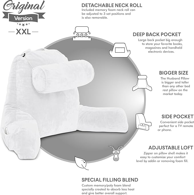 Husband Pillow XXL – Reading Pillow Bed Chair - Image 5