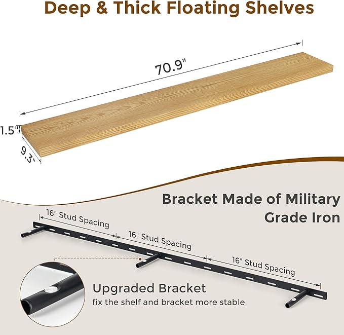 Fun Memories 72 Inch Floating Shelves - Image 3