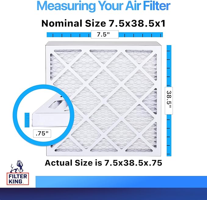 Filter King 7.5x38.5x1 Air Filter | 4-PACK | MERV 8 HVAC Pleated A/C Furnace - Image 2