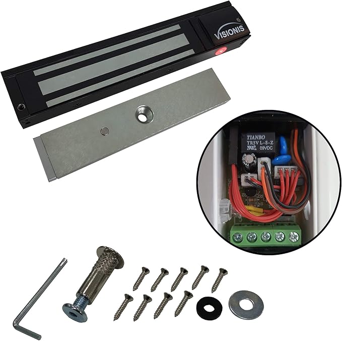 Visionis FPC-5192-BL Black 600lbs Indoor Electromagnetic Lock - Image 4